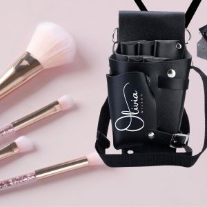 💼 Personalised Hairdressing Tool Belt – PU Leather Scissor Pouch with Adjustable Strap | Custom Name or Logo | The Perfect Christmas Gift for Barbers, Stylists & MUAs