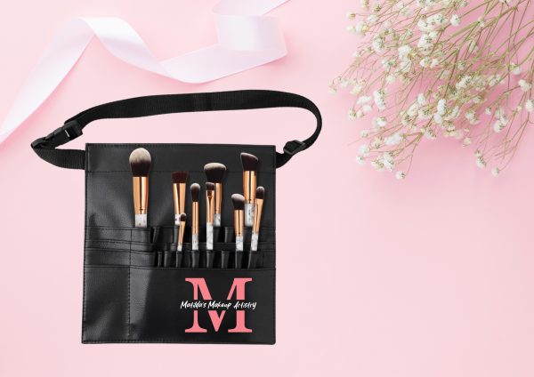 ✨ Personalised Vinyl Makeup Brush Belt – 22 Pockets & Adjustable Strap | Custom Name or Logo | The Perfect Gift for Beauty Lovers, Christmas & Secret Santa ✨