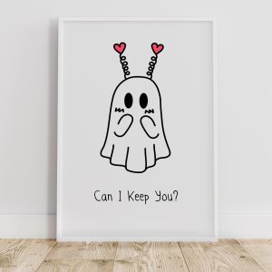 🕯️ Can I Keep You - Casper Inspired – Halloween Digital Print | Spooky-Chic Wall Art for Bedrooms, Kitchens, or Gift Giving 🌙✨