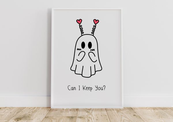 🕯️ Can I Keep You - Casper Inspired – Halloween Digital Print | Spooky-Chic Wall Art for Bedrooms, Kitchens, or Gift Giving 🌙✨