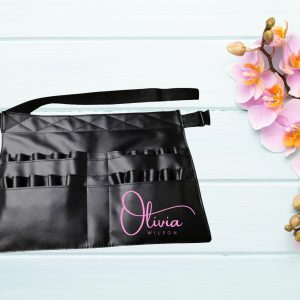 ✨ Personalised Vinyl Makeup Brush Belt – 22 Pockets & Adjustable Strap | Custom Name or Logo | The Perfect Gift for Beauty Lovers, Christmas & Secret Santa ✨