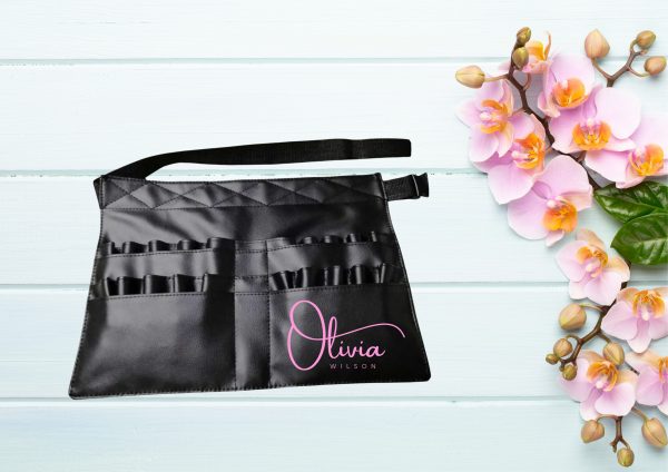 ✨ Personalised Vinyl Makeup Brush Belt – 22 Pockets & Adjustable Strap | Custom Name or Logo | The Perfect Gift for Beauty Lovers, Christmas & Secret Santa ✨